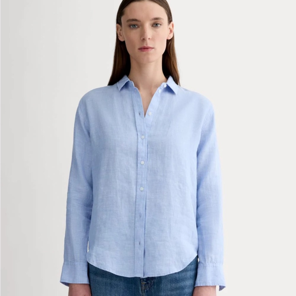 Everlane Blue Linen Shirt